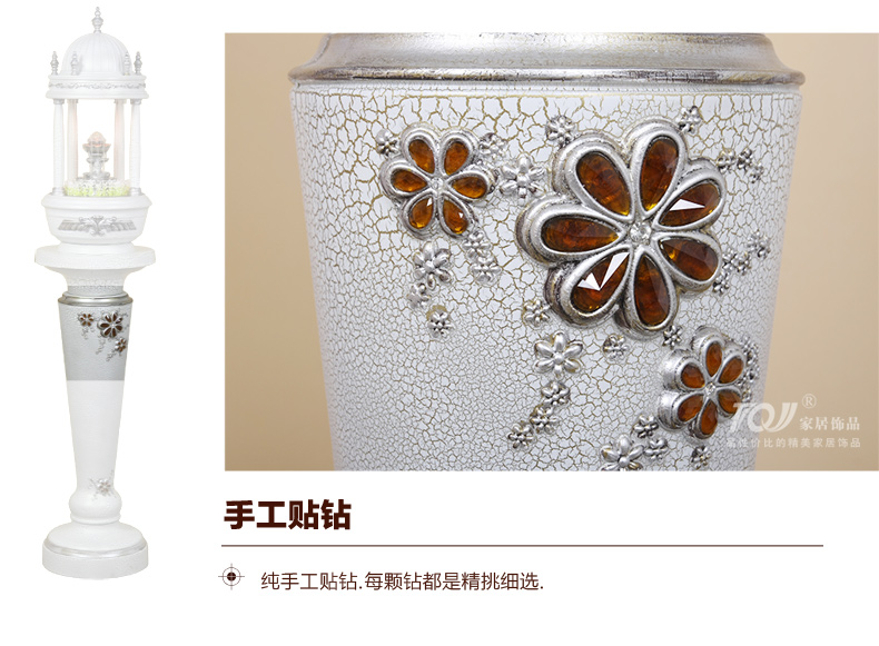 
                                                            丽盛（LISHENG）欧式田园流水桌面风水盆景家居装饰工艺品喷泉招财摆件 流水+罗马柱                