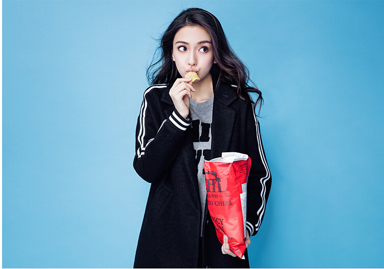 依兰娇媚2015Angelababy明星同款冬季新款女装毛呢外套中长款呢子大衣 黑色 L