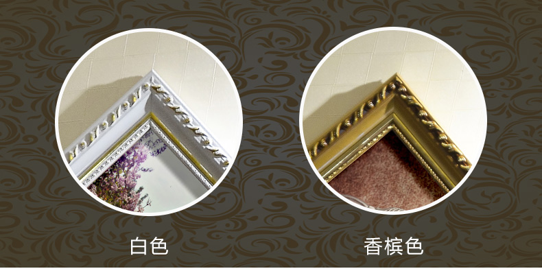梦雅莉 实木相框欧式挂墙12 16 20 24 30寸婚纱照相框 儿童创意摆台画框 珍珠银色 18寸