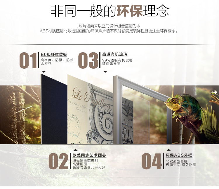 
                                        首玺 简欧客厅照片墙挂墙餐厅相框墙组合地中海卧室相片墙欧式W21 北欧经典-21框                