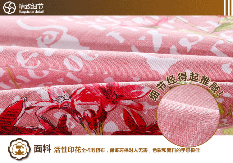 
                                        美棉坊家纺 全棉印花枕套 床上用品 粗布/活性印花/几何/大气枕套 夏之风-枕套                