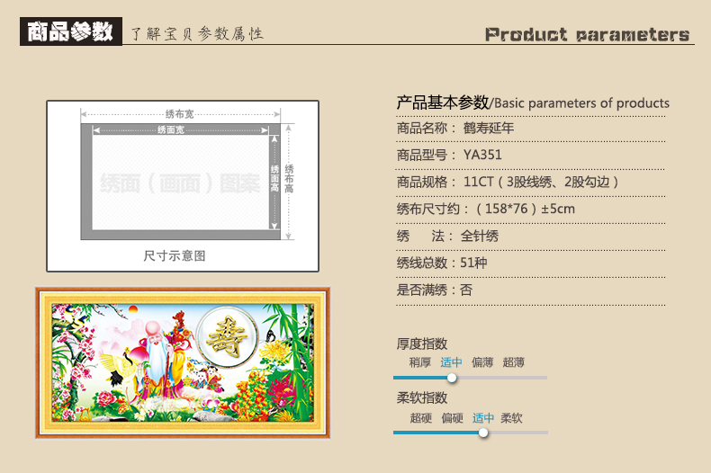 A KS十字绣鹤寿延年十字绣大幅寿图寿字新款客厅大画人物系列100精准印花立体绣 AKS货号V8043绣鲤鱼葫芦和桃子 长1.15米*宽0.9米
