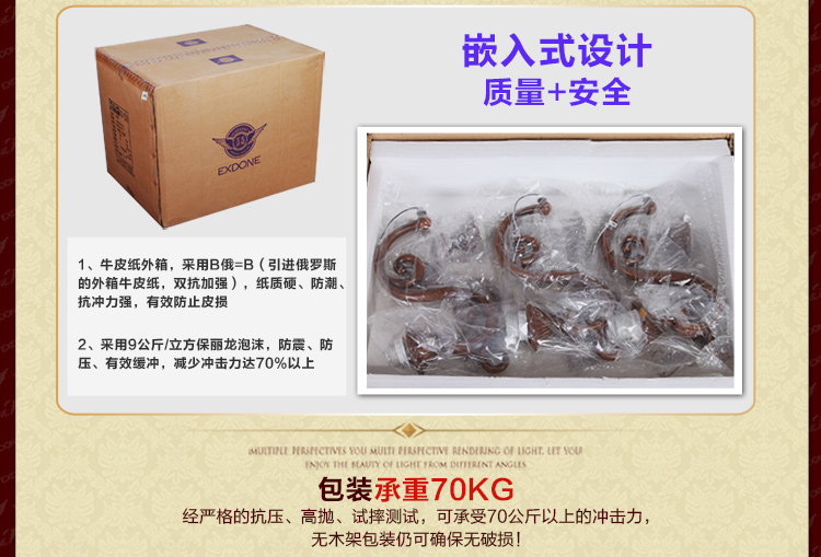 华艺灯饰 欧式吊灯 客厅餐厅卧室书房复古简约灯具 艾克诗顿 CH0076 5头
