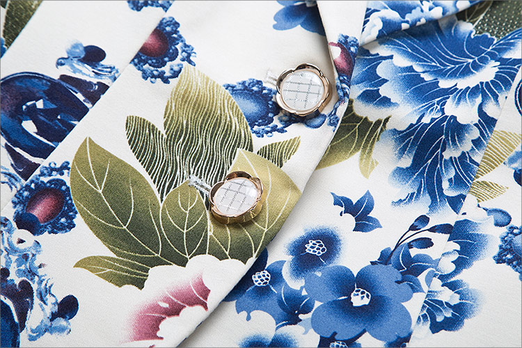 蒂嗒嗒（Di.dada）2015冬季新品水墨印花OL长袖修身短外套NRJ1288 图片色  XL码