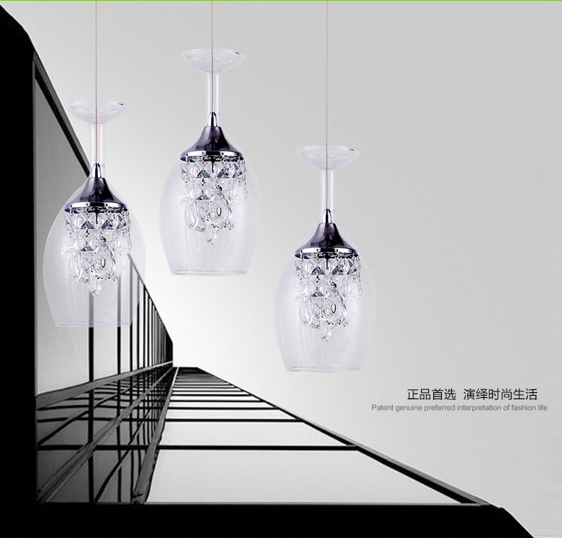 蒙特丽智慧云 客厅餐厅厨房餐吊灯 MD3031现代简约水晶灯不锈钢底盘l吊线可调节(B) 8头/40W