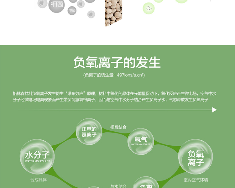 格林·森特 藻钙汽车除甲醛去味800g 汽车除味专用车用空气清新 新车净化去味除甲醛