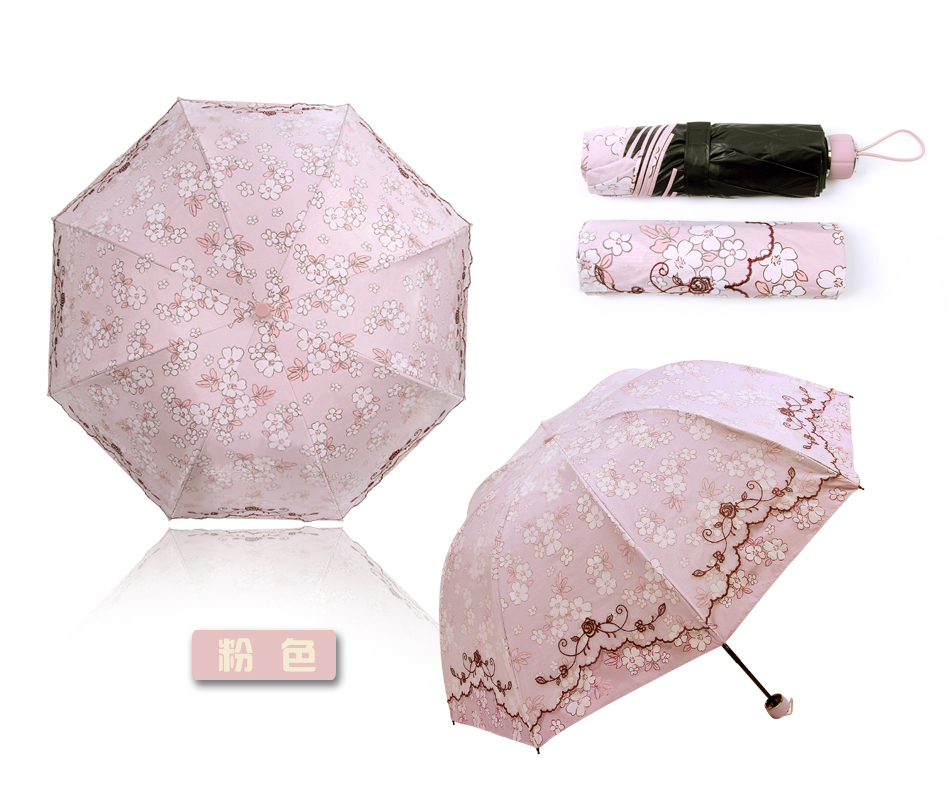 上海故事遮阳伞雨伞女款黑胶太阳伞超强防紫外线晴雨伞278001 278001蓝色