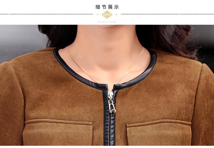 吉禾伊嘉2015秋装新款韩版宽松显瘦七分袖休闲女式风衣中长款外套春秋女装 酒红色 M