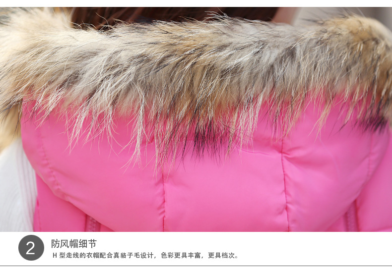 米莉伊芙2015冬装新款女装修身短款连帽棉背心棉马甲女配真毛领 蓝色 L