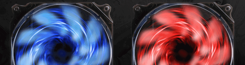 游戏悍将12cm机箱风扇 台式电脑主机静音刀锋led炫光机箱散热风扇