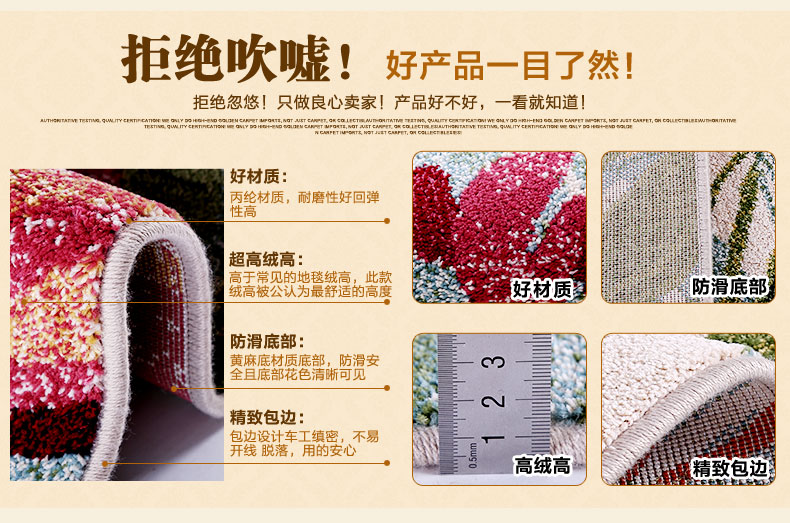 戈尔登地毯 比利时进口 现代简约客厅地毯卧室地毯 比利时进口32072-6224-TA 160cmx230cm