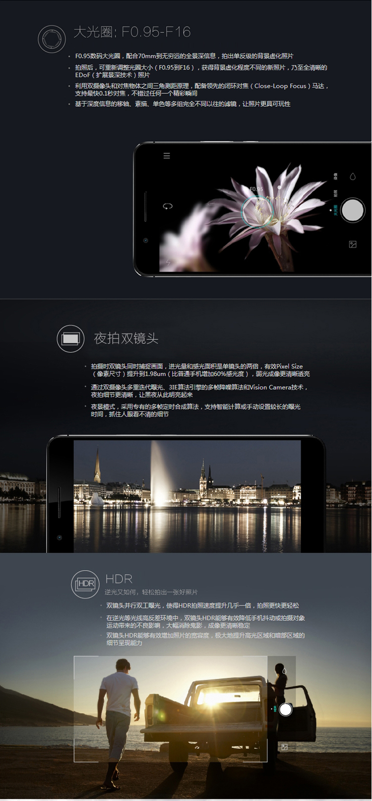 荣耀 6 Plus (PE-TL10)   32G ROM增强版 双卡双待双通 黑色 移动联通双4G