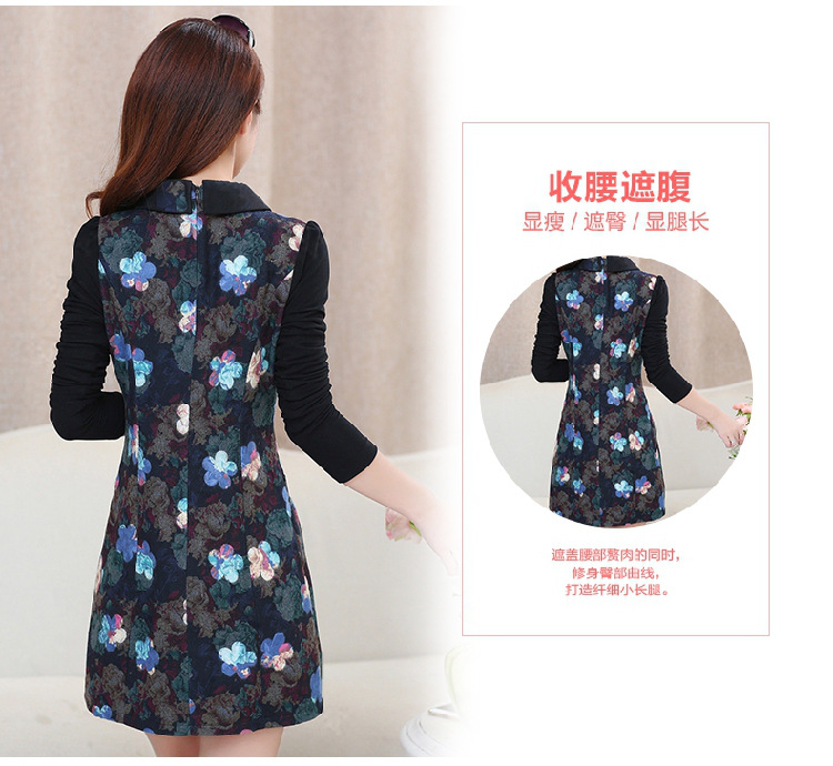 Sha Philip  2015 autumn and winter new larger female Korean fake two thick solid long-sleeved MM Sau San dresses X9252 picture color pictures, prices, XL brand platters! The elections are supplied in the national character of distribution, so action, buy now enjoy more preferential! As soon as possible.