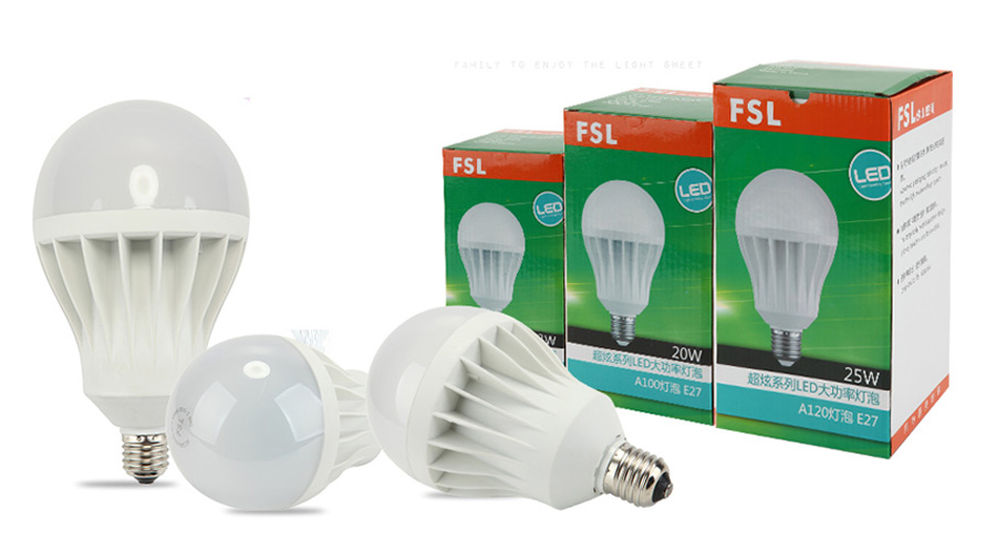 
                                        FSL佛山照明 led灯泡e27灯泡大螺口节能灯泡套装 超炫3W E27 5支装 黄光                