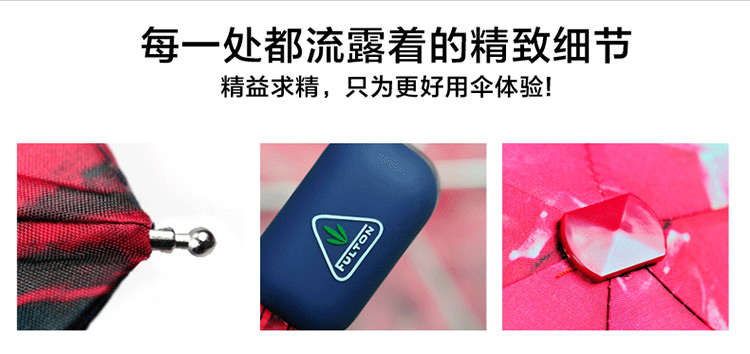富尔顿超轻便携五折伞英伦风创意折叠伞进口礼品伞口袋伞女士 Clouds 新品