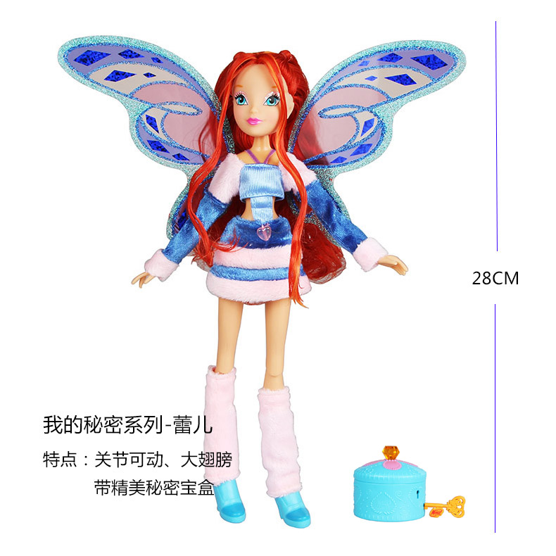 28cm,同时配精美秘密盒子,共四款,1,幻变仙子系列采用大尺寸人物设计