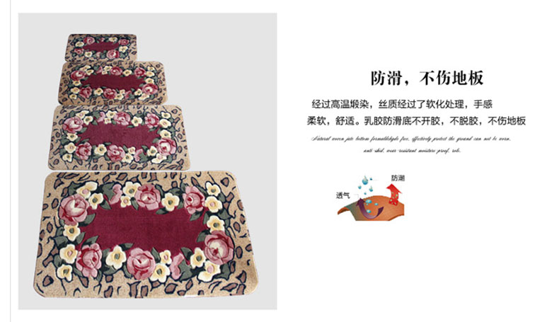 港龙 防滑吸水地垫门厅脚垫门垫 真爱不变 50cm*80cm