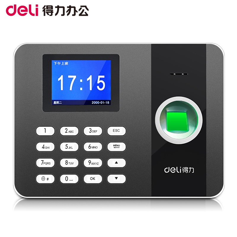得力（deli）3747 指纹考勤机 指纹机 考勤 打...