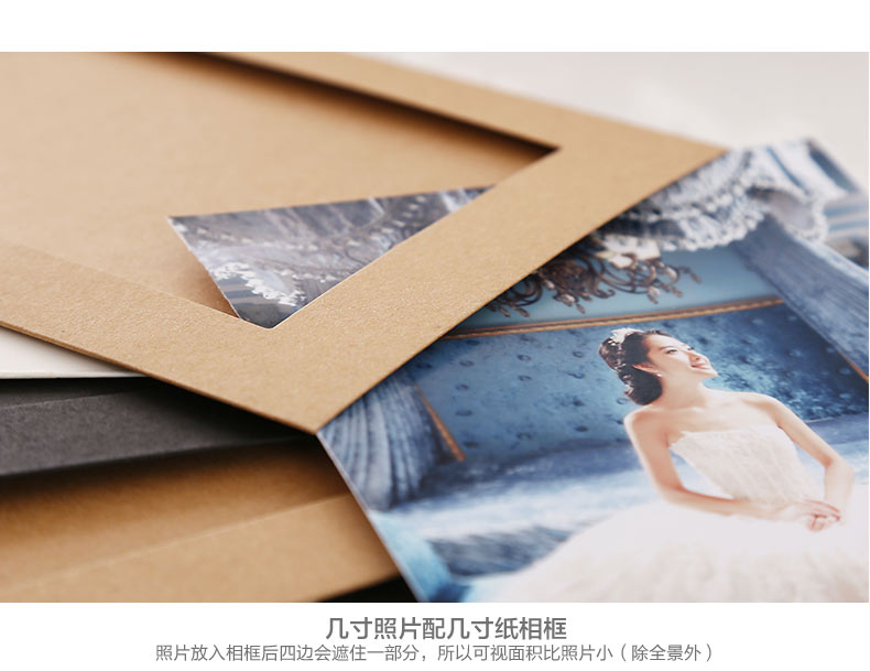 图慕 相框创意卡通DIY挂墙组合 悬挂纸相片3 5 6 7寸麻绳子照片墙 房子 5寸