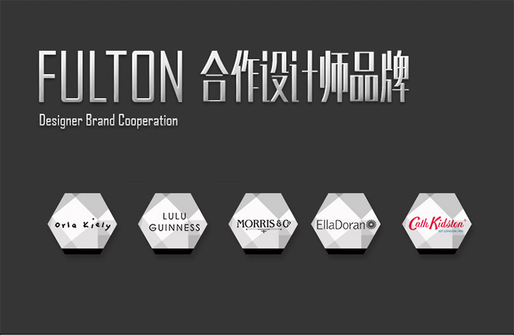 富尔顿超轻便携五折伞英伦风创意折叠伞进口礼品伞口袋伞女士 Clouds 新品