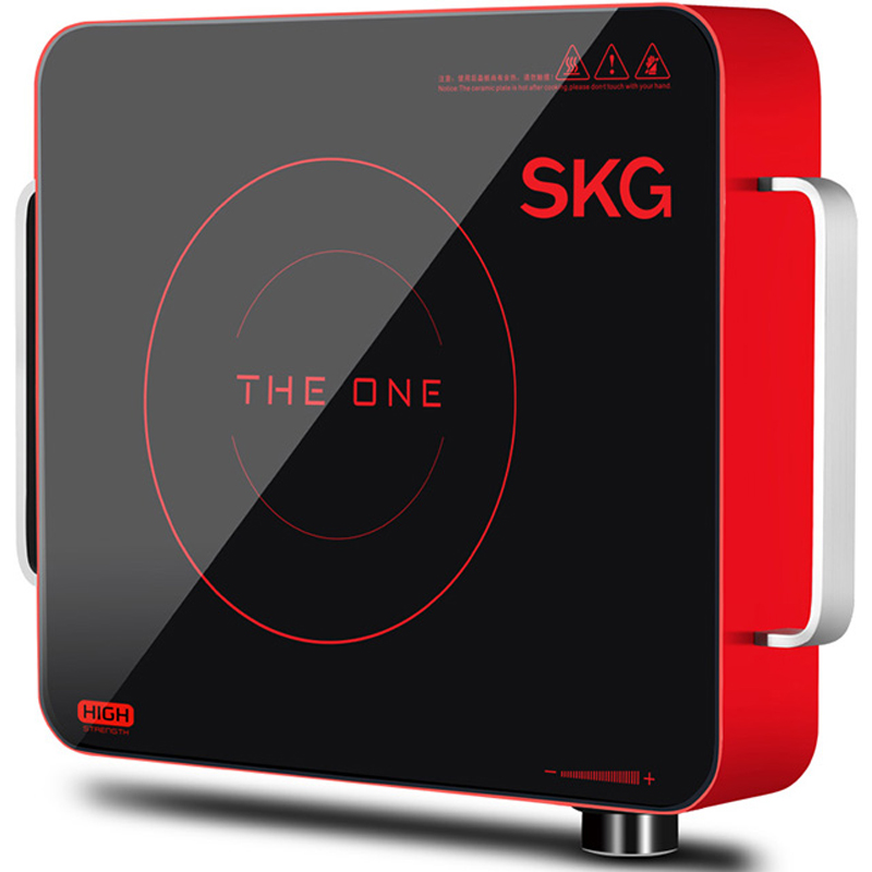 SKG电磁炉电陶炉家用茶壶炉不挑锅一键操控1648红色