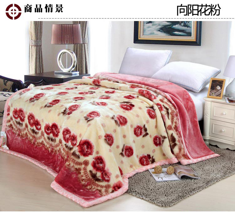 
                                        尚品凤凰 秋冬大毯子双层加厚拉舍尔毛毯 魅惑豹纹 160*210cm/5斤                