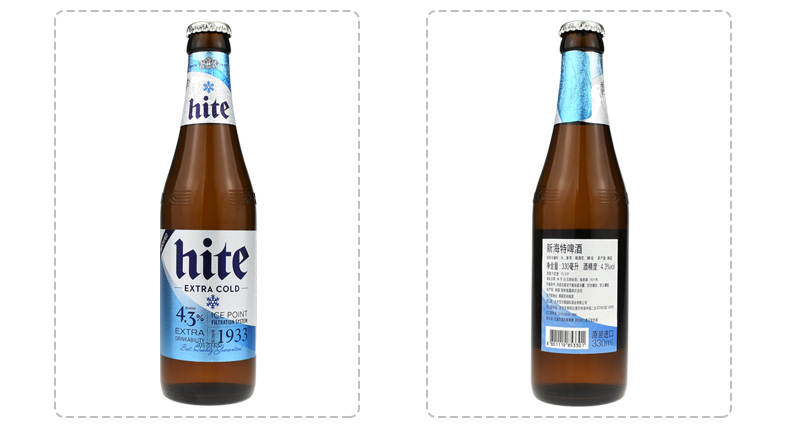 海特韩国进口啤酒 330毫升 6瓶装