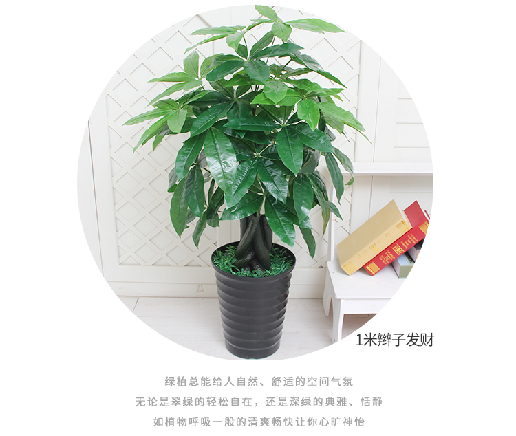 【品质优选】年货 假盆景植物金钱发财树盆景客厅装饰落地假花盆栽大