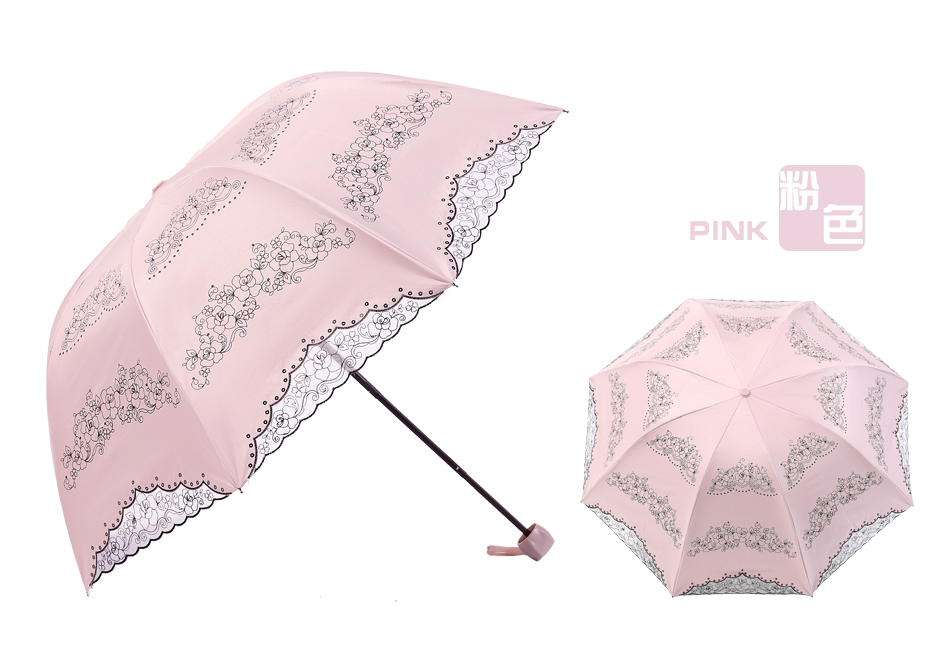 上海故事遮阳伞雨伞女款黑胶太阳伞超强防紫外线晴雨伞278001 278001蓝色