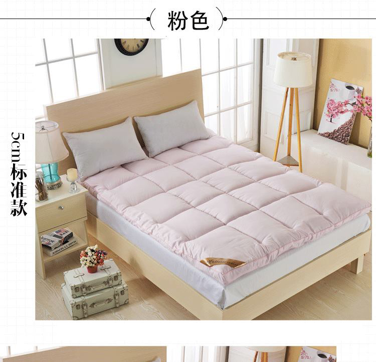 
                                        度艾妮家纺 羽丝绒床垫床褥子 加厚柔软舒适 单双人学生宿舍垫被 灰色-标准5cm 90*200cm                