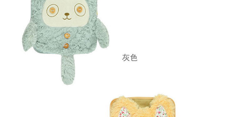 家英 双插手暖宝宝暖手宝可爱电暖宝热水袋电暖宝已注水 黑色