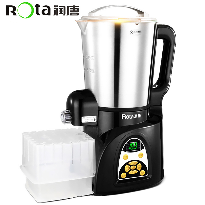 润唐(Rota) 豆浆机家用全钢多功能免滤全自动米糊机豆腐机商用 京东618爆款推荐(2128)黑色2.2L