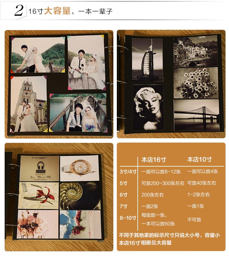 古笛 16寸相册本DIY创意儿童成长情侣家庭纪念册手工粘贴式影集 Family 永恒的爱(礼盒装)
