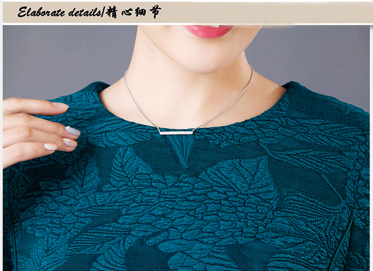 Yuen Yuk 2015 autumn and winter new women's round-neck collar temperament stamp large Sau San long-sleeved dresses W8241 3XL Peacock Blue Photo, prices, brand platters! The elections are supplied in the national character of distribution, so action, buy now enjoy more preferential! As soon as possible.