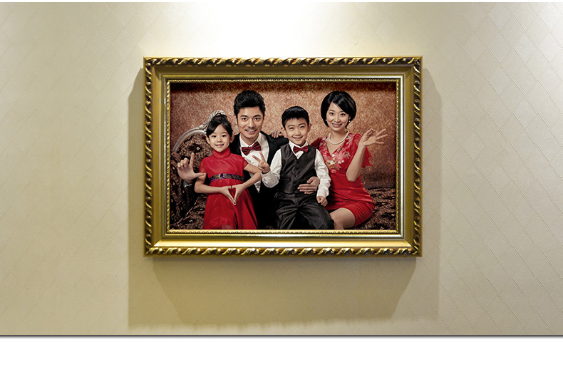 梦雅莉 实木相框欧式挂墙12 16 20 24 30寸婚纱照相框 儿童创意摆台画框 珍珠银色 18寸