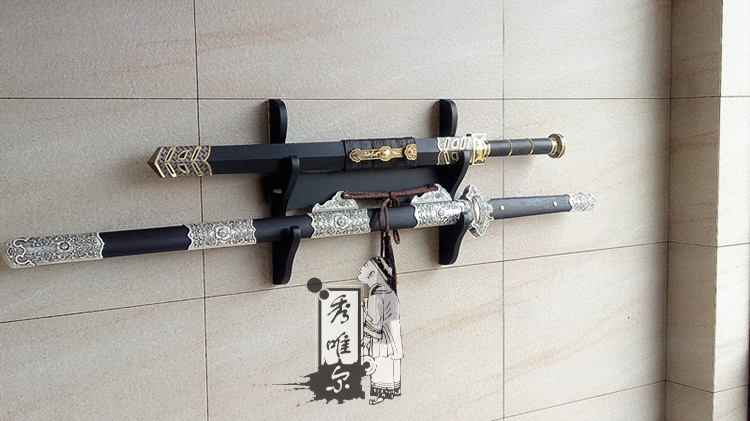 剑架 剑托 实木挂墙刀剑架武士刀架子兵器架笛子架龙泉刀剑架挂式