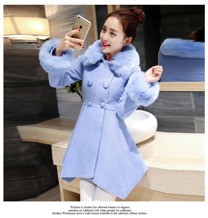 Meijia Garment 2015 autumn and winter in new long with collar coats jacket water? 8032 Blue M picture, prices, brand platters! The elections are supplied in the national character of distribution, so action, buy now enjoy more preferential! As soon as possible.