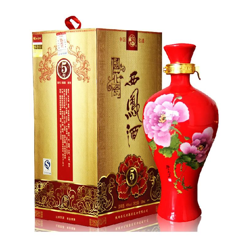 陕西西凤酒光瓶国花瓷珍品30年陈酿 52度500ml 特价 破损包赔_历史最低价格_就买酒
