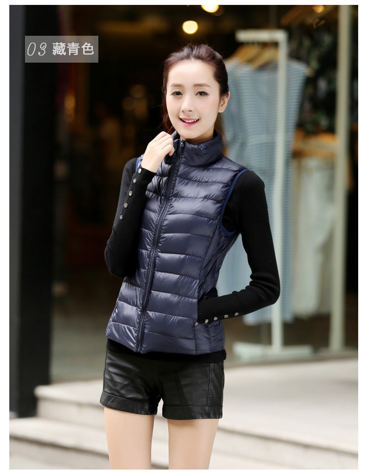
                                        GAOMAN 2016秋冬新款女轻薄羽绒马甲女短款大码修身背心马夹羽绒服外套 暗红 L                