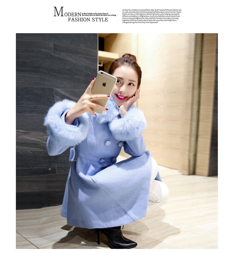 Meijia Garment 2015 autumn and winter in new long with collar coats jacket water? 8032 Blue M picture, prices, brand platters! The elections are supplied in the national character of distribution, so action, buy now enjoy more preferential! As soon as possible.