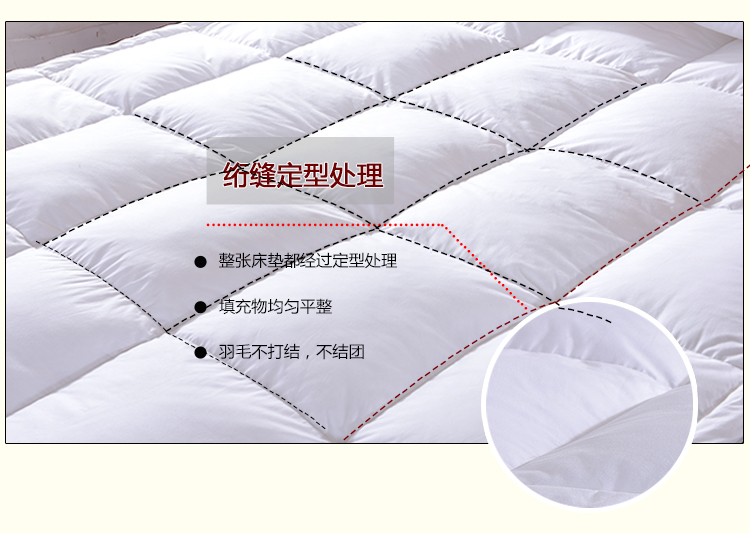 
                                        吾家元素床垫 五星级酒店双层加厚柔软保暖双人羽绒床褥垫被子 榻榻米床护垫 5公分双层米色 1.5米床/150*200cm                