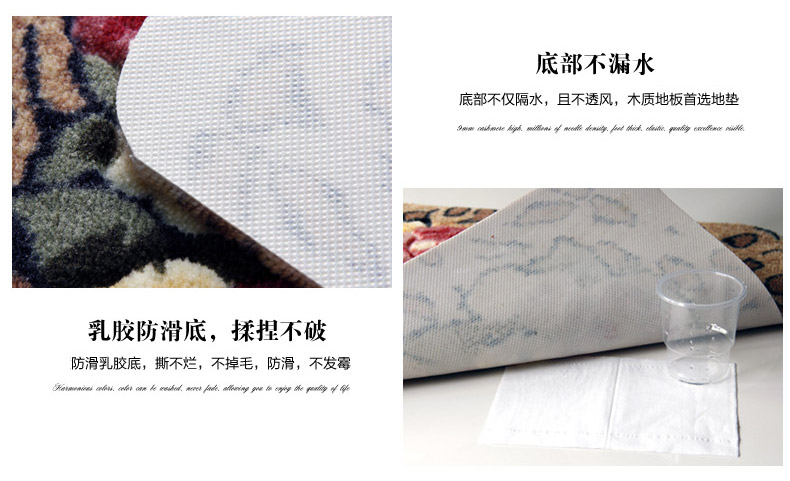 东方 撕不烂 田园门口入门客厅浴室厨房防水防滑垫脚垫地垫 家用小垫子 SD 50cmx80cm