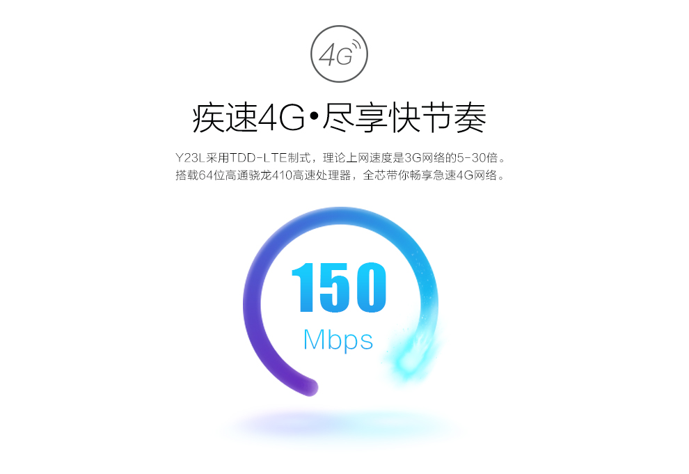 vivo Y23L 移动4G手机 双卡双待 银羽白