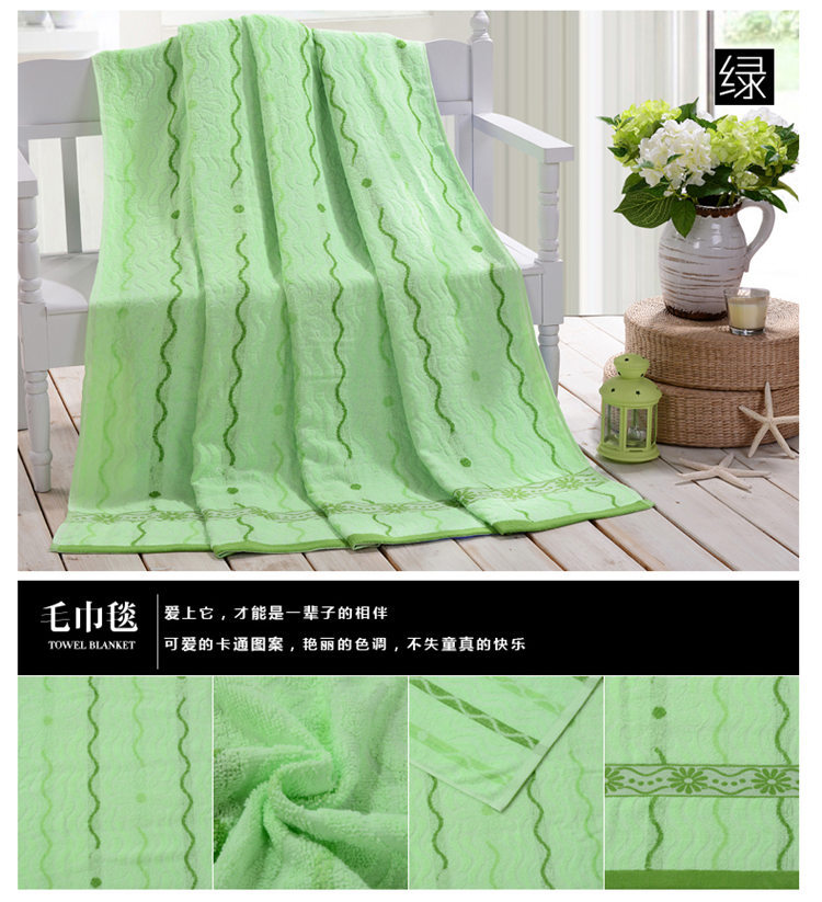 亚娃家纺 柔舒爽小水纹纯棉毛巾被 毛巾毯 茶色 150*200cm