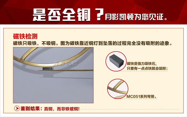 月影凯顿欧式全铜布艺客厅卧室书房落地灯 全铜底座+布艺灯罩
