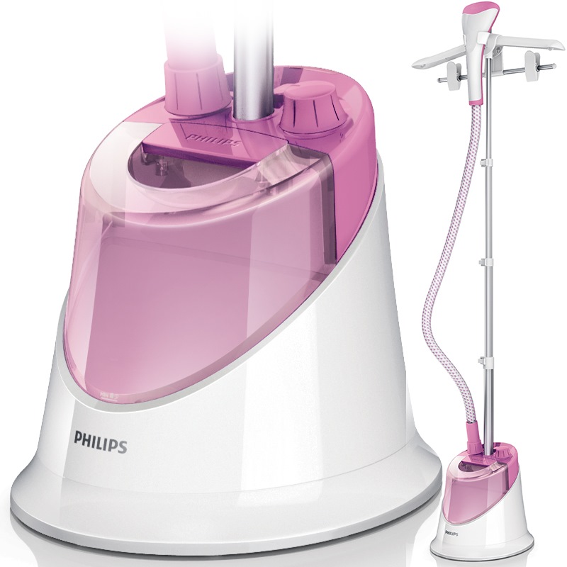 飞利浦（PHILIPS）挂烫机GC504/38家用1500w带衣架（水粉色）