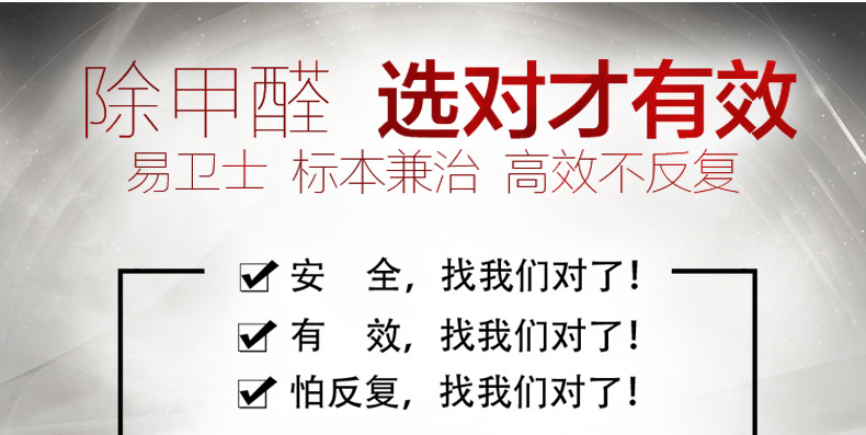 
                                        易卫士 德国进口除甲醛清除剂 去除甲醛喷剂 新房室内装修净化空气家具除味 一套(1瓶喷雾+4支雾化剂)                