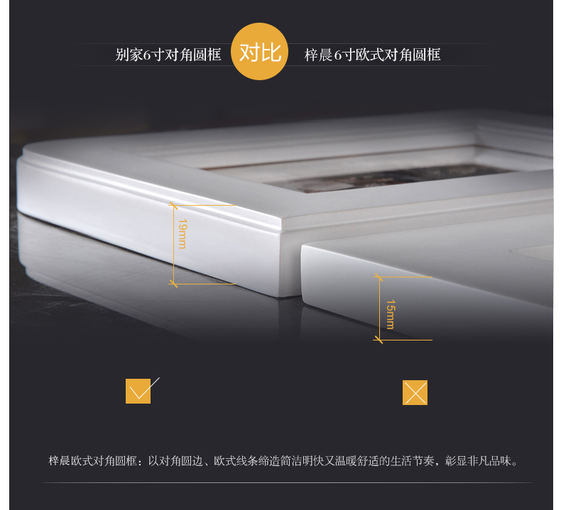 梓晨 轻奢实木卧室照片墙 欧式 浪漫婚纱照 相框墙 创意画框组合 白色