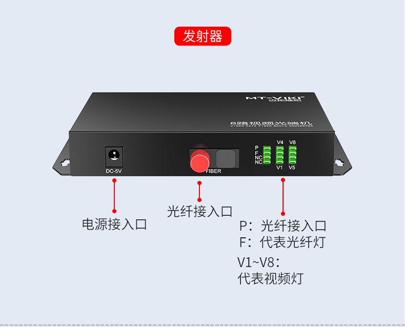 迈拓维矩(mt-viki)8路16路视频光端机 bnc转光纤 同轴