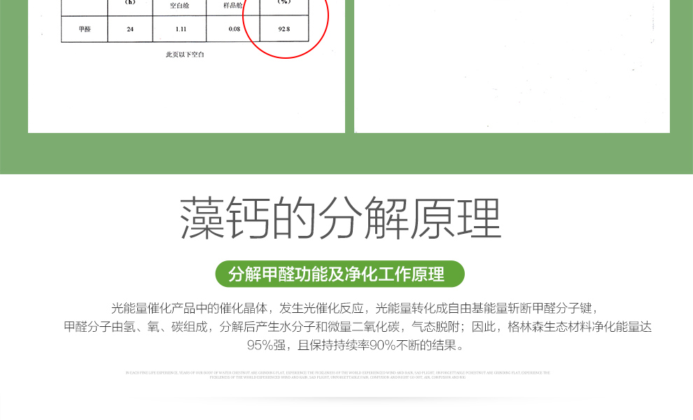 格林·森特 藻钙汽车除甲醛去味800g 汽车除味专用车用空气清新 新车净化去味除甲醛